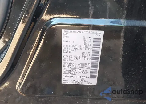 2015 Nissan Pathfinder Sl from USA, damaged, VIN 5N1AR2MN8FC632730